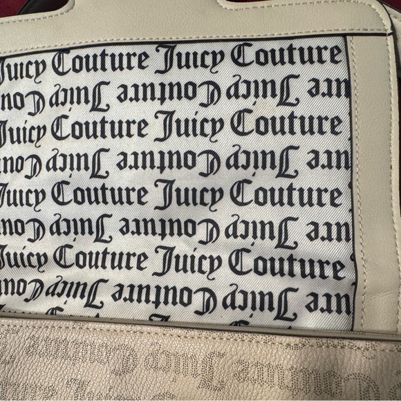 Juicy Couture Brighter Than A Diamond Classic Cream Monogram Shoulder Bag EUC - Picture 5 of 16